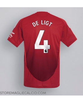 Manchester United Matthijs de Ligt #4 Maglia Gara Casa Repliche 2024-25 Maniche Corte